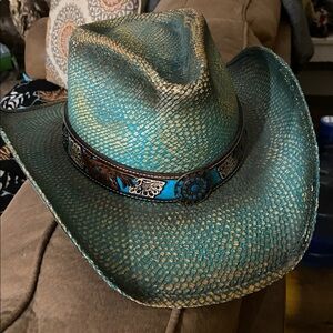 Stampede Hat Hand woven by California Hat Company w/ Genuine tequila straw